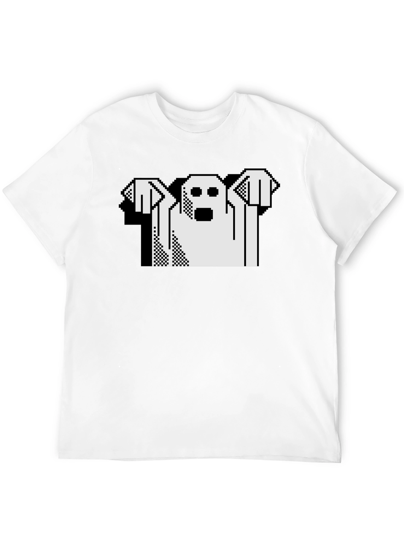 Retro Ghost Graphic Black T-Shirt