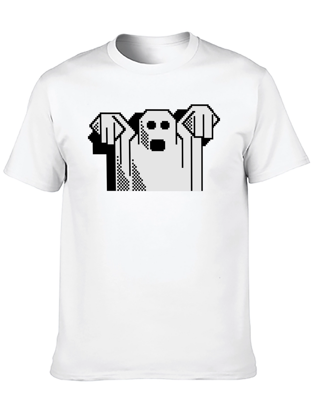 Retro Ghost Graphic Black T-Shirt