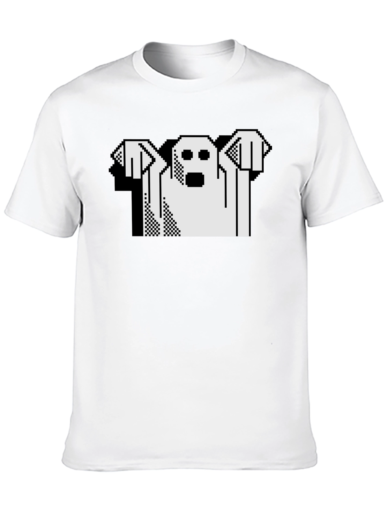 Retro Ghost Graphic Black T-Shirt