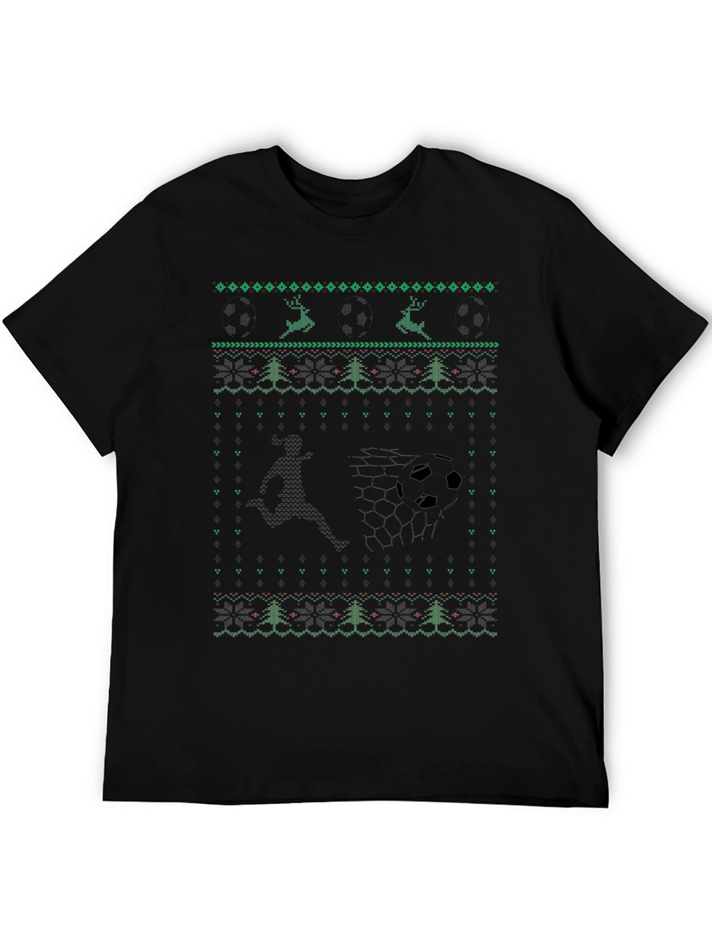 Soccer Christmas Sweater Style T-Shirt