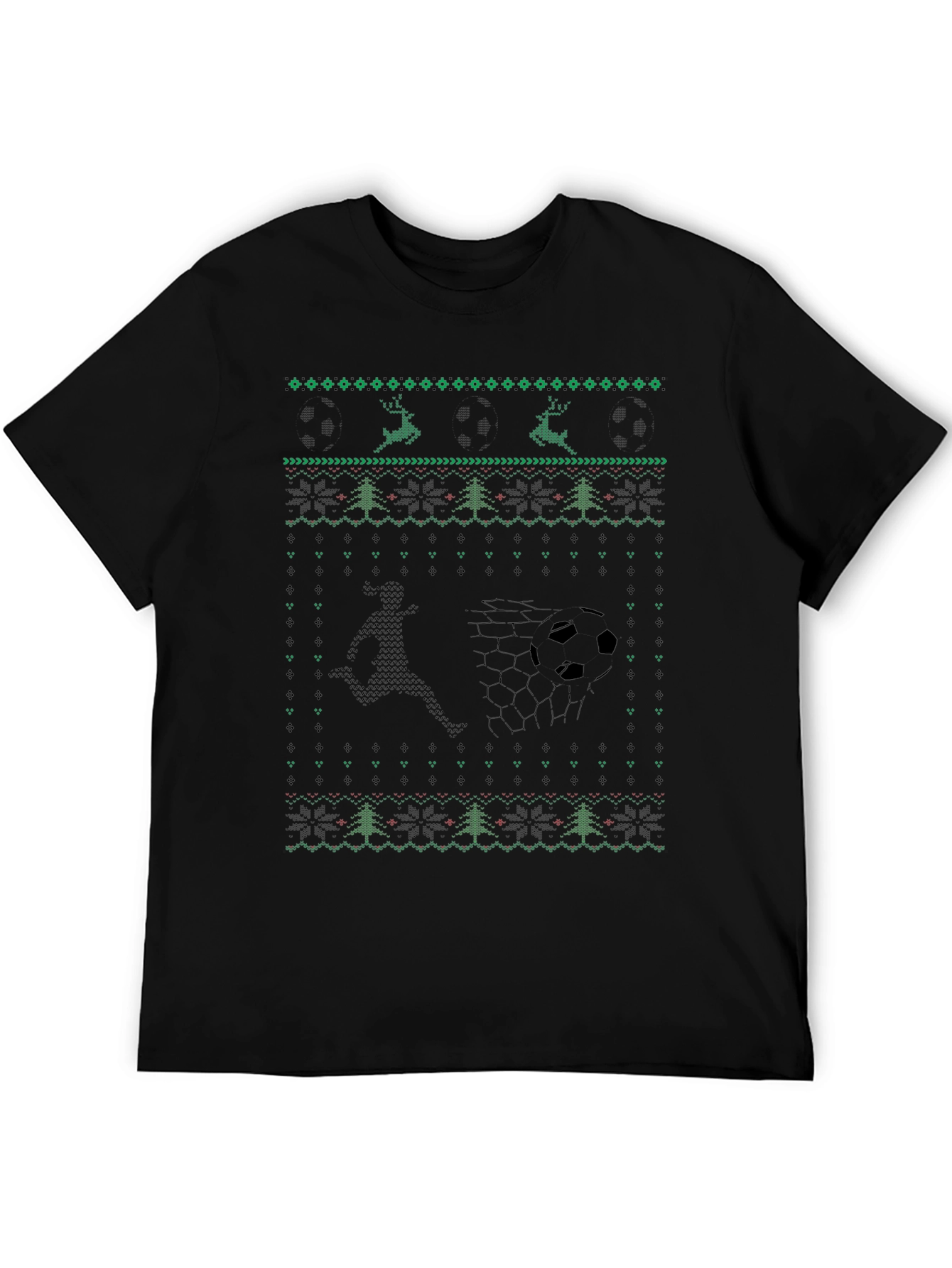 Soccer Christmas Sweater Style T-Shirt