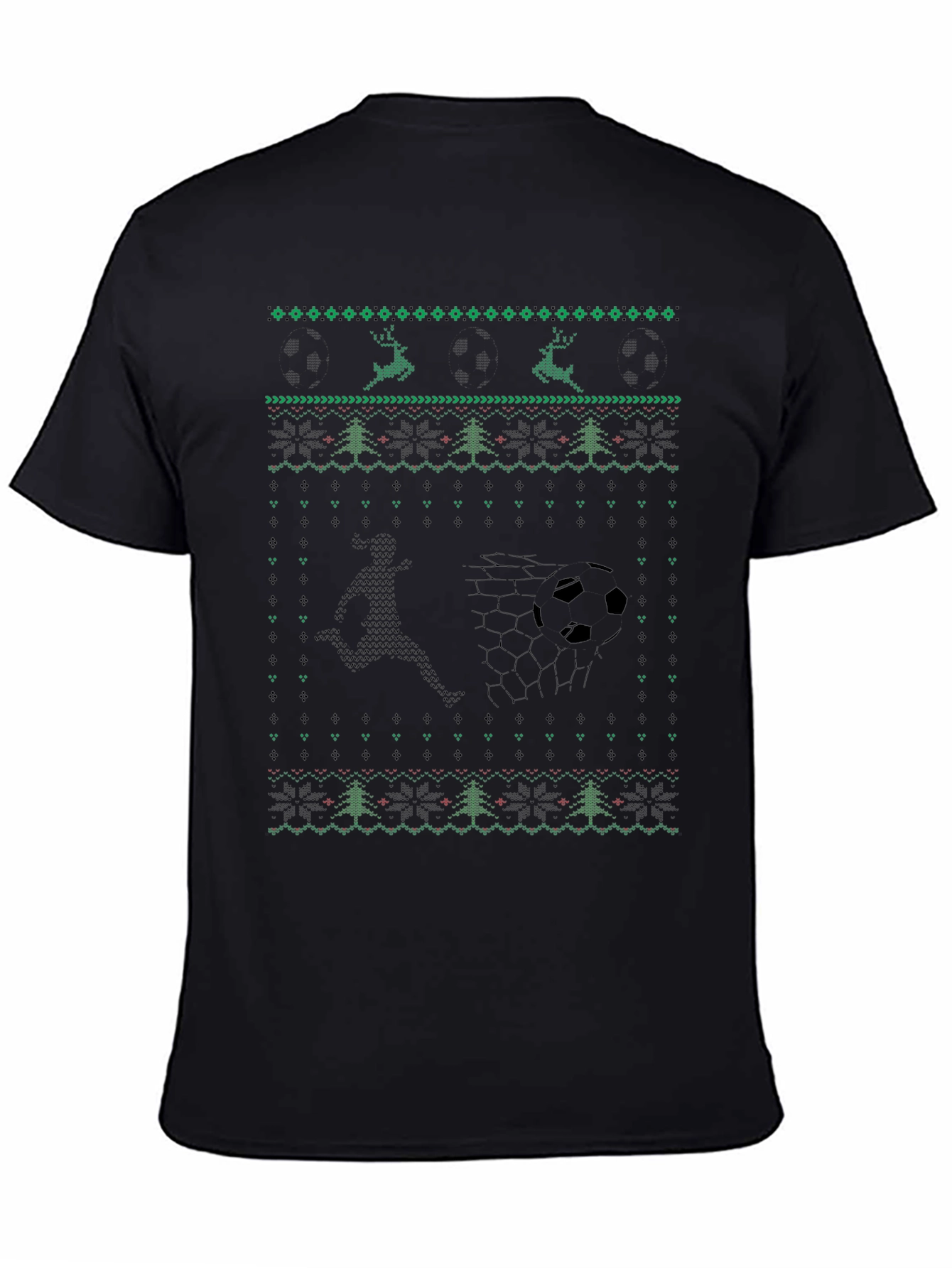 Soccer Christmas Sweater Style T-Shirt