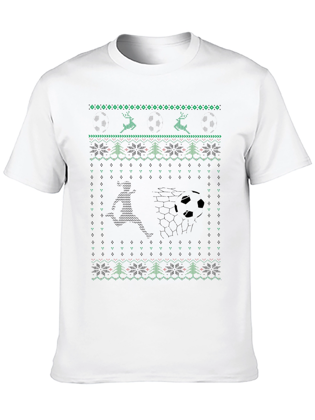 Soccer Christmas Sweater Style T-Shirt
