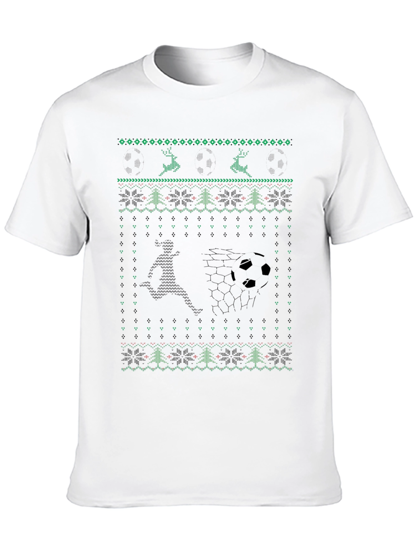 Soccer Christmas Sweater Style T-Shirt