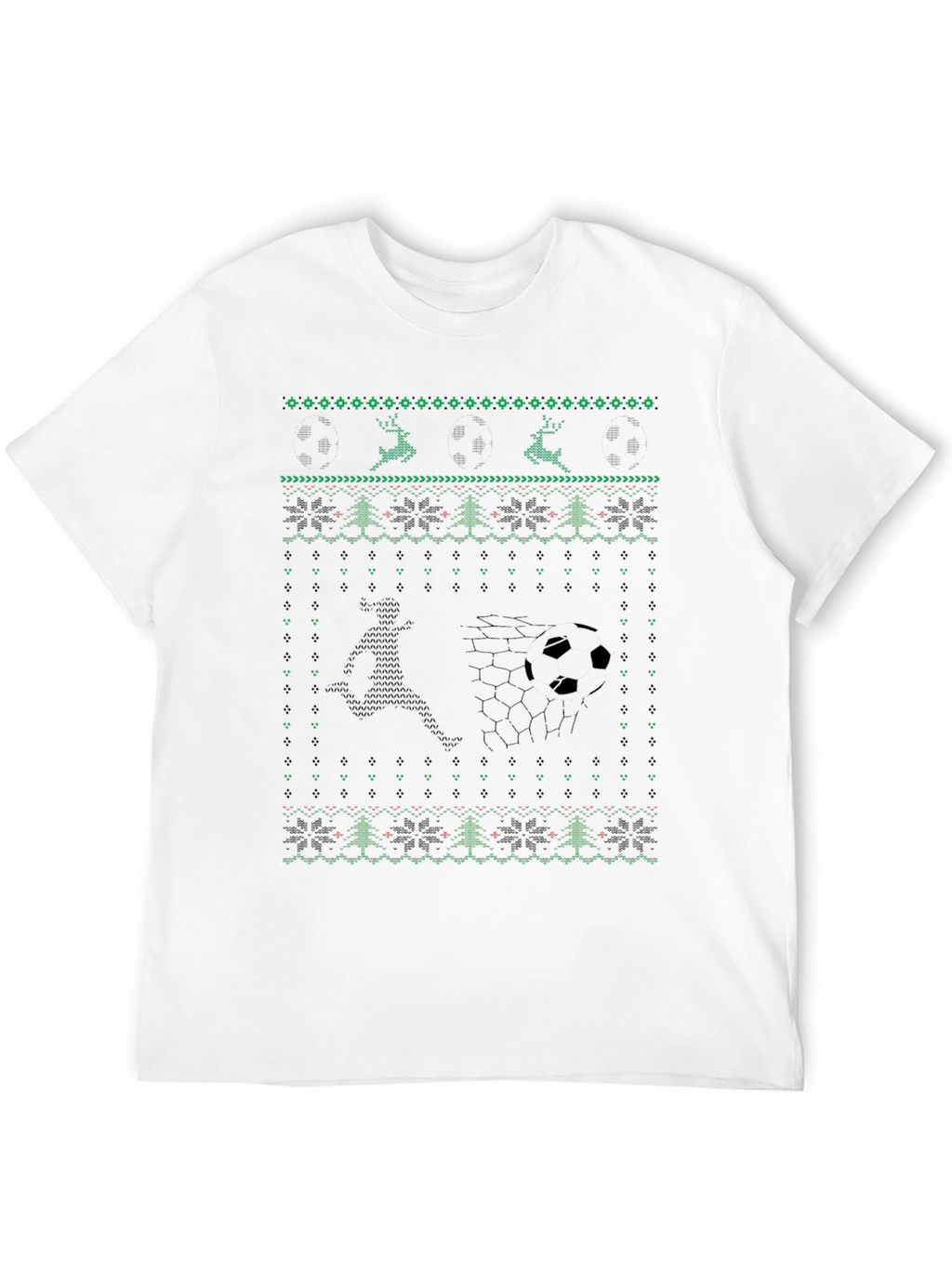 Soccer Christmas Sweater Style T-Shirt