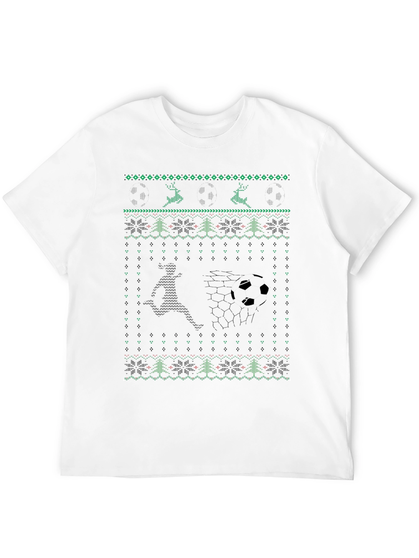 Soccer Christmas Sweater Style T-Shirt