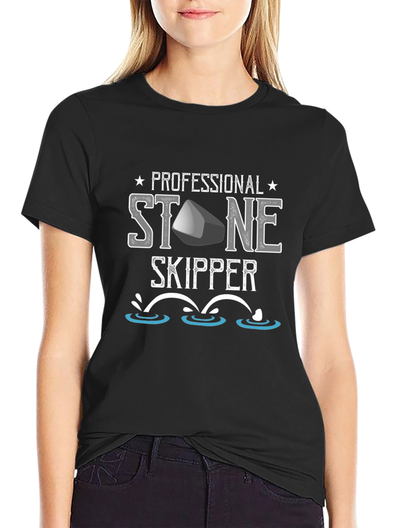 Professional Stone Skipper T-Shirt - Fun Casual Tee