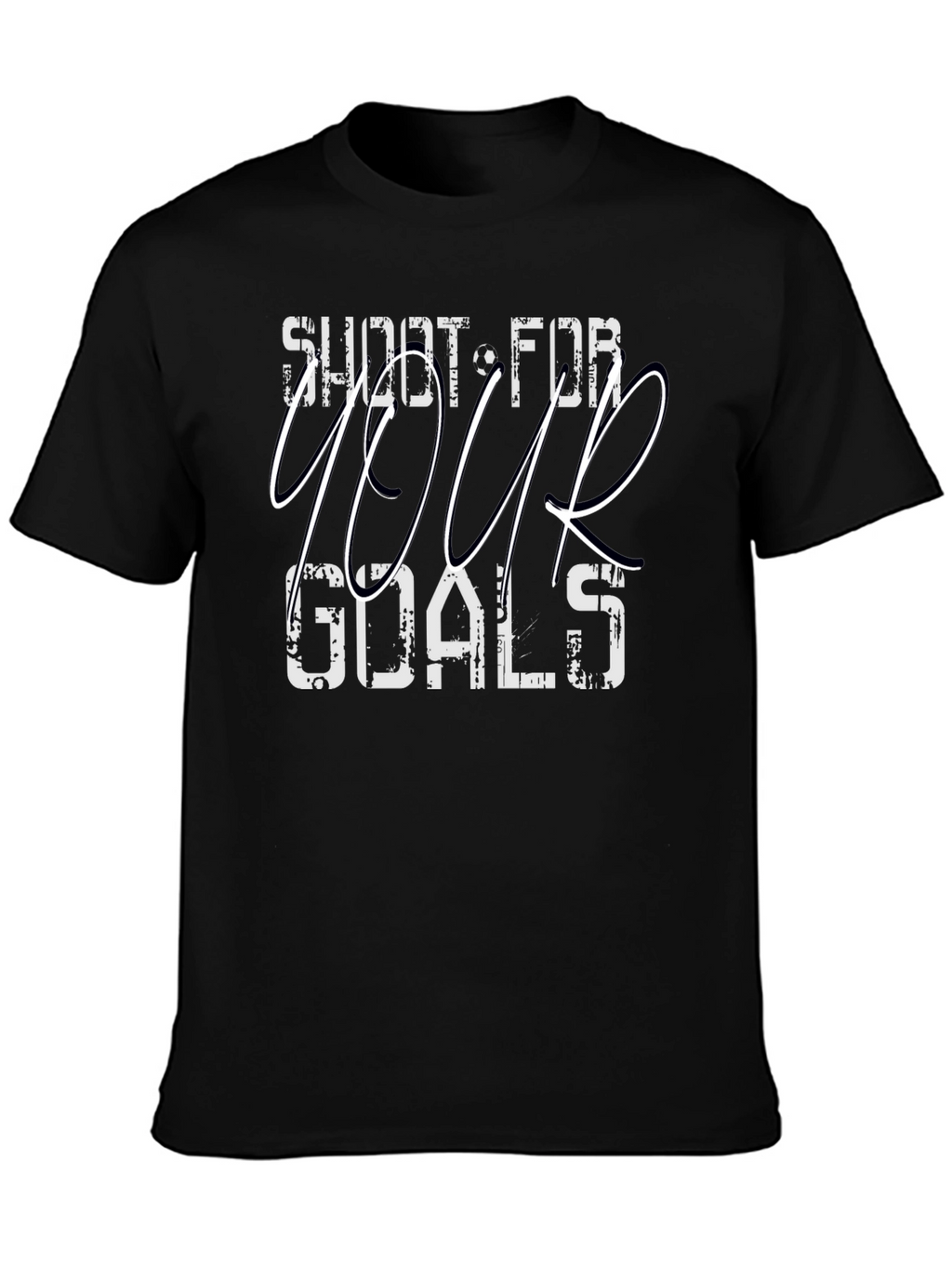Shoot for Your Goals Black Graphic T-Shirt
