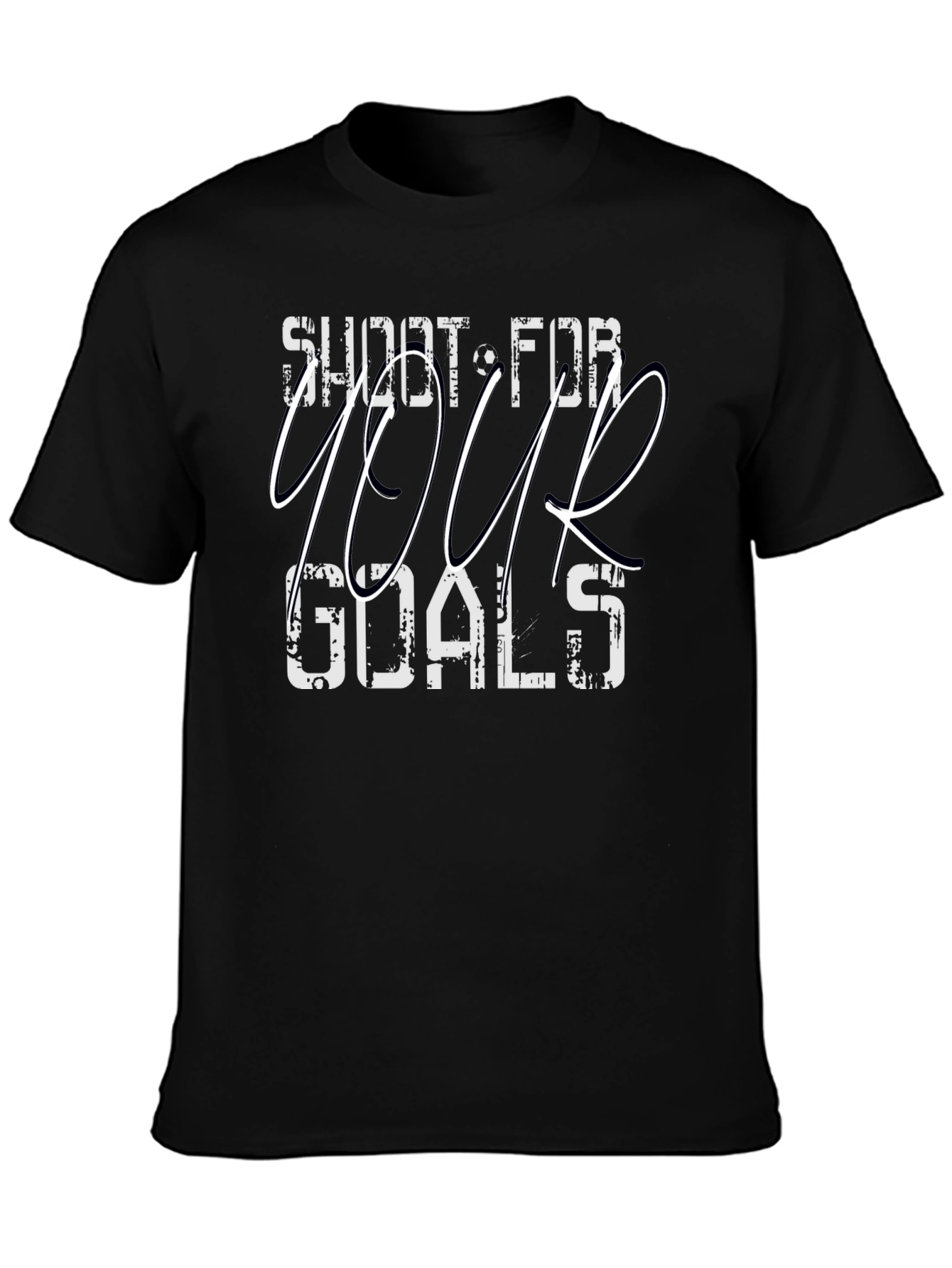Shoot for Your Goals Black Graphic T-Shirt
