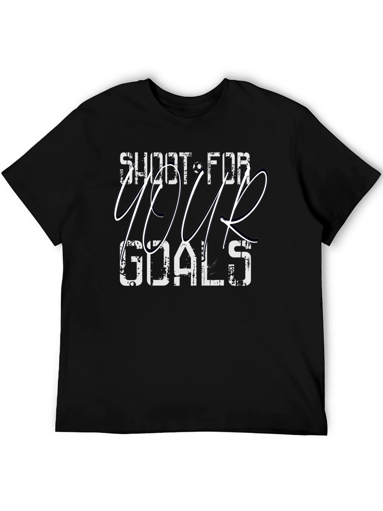 Shoot for Your Goals Black Graphic T-Shirt