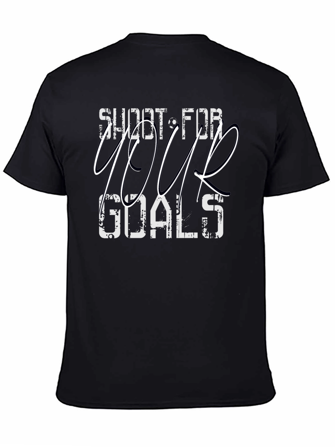 Shoot for Your Goals Black Graphic T-Shirt