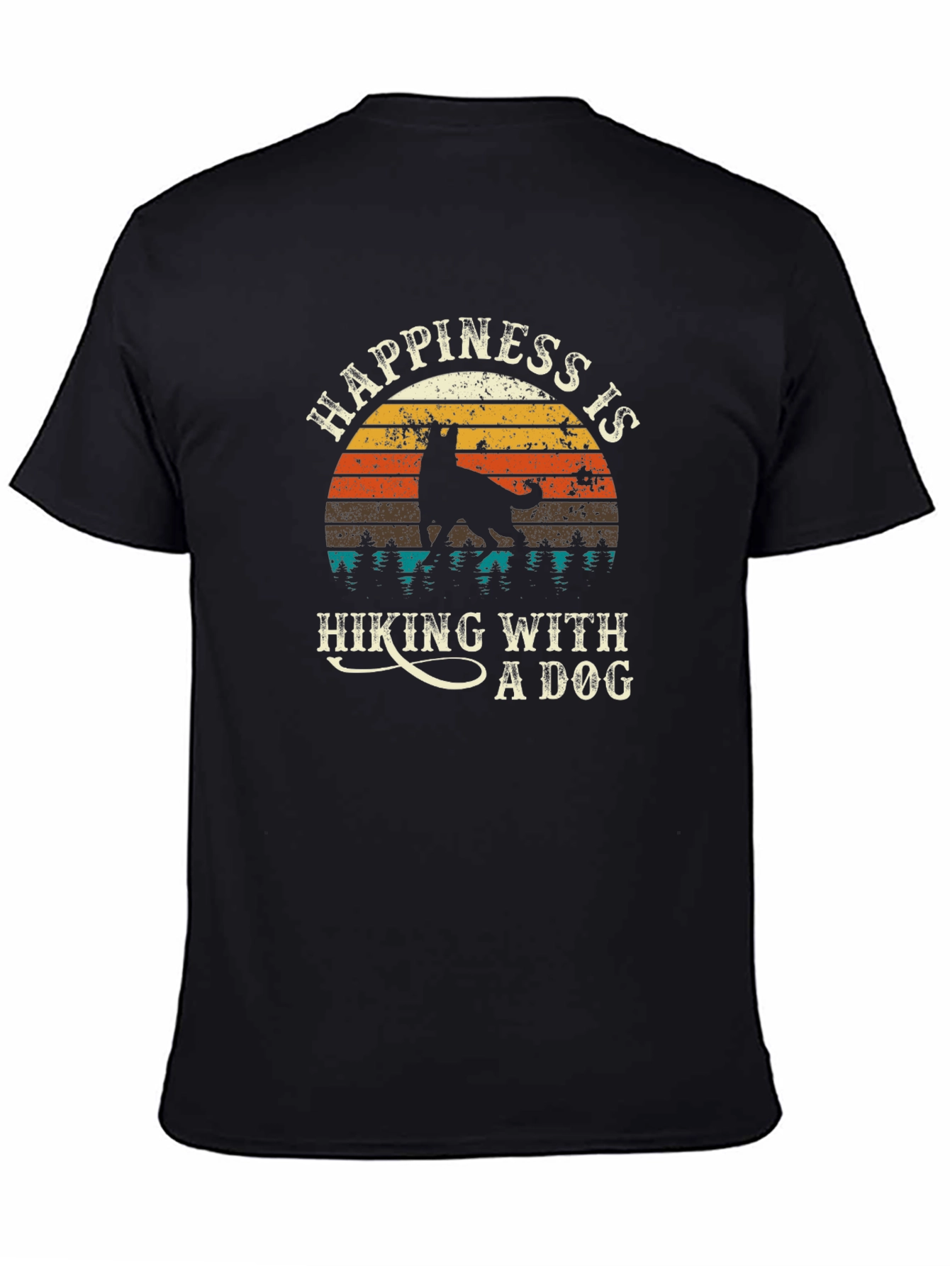 Happiness is Hiking With a Dog T-Shirt