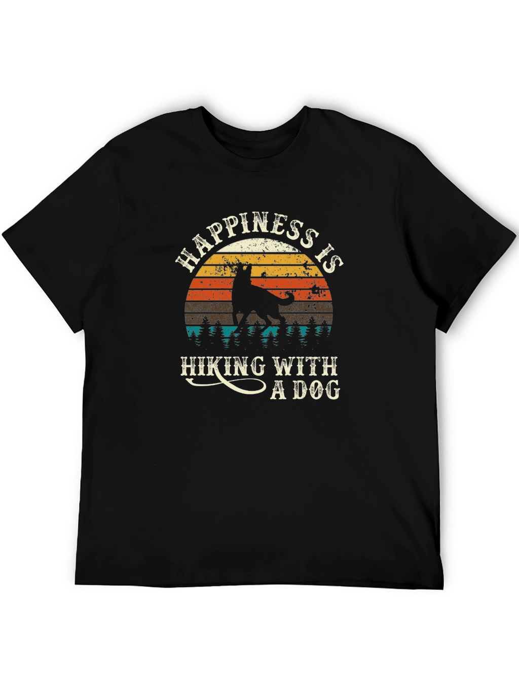 Happiness is Hiking With a Dog T-Shirt