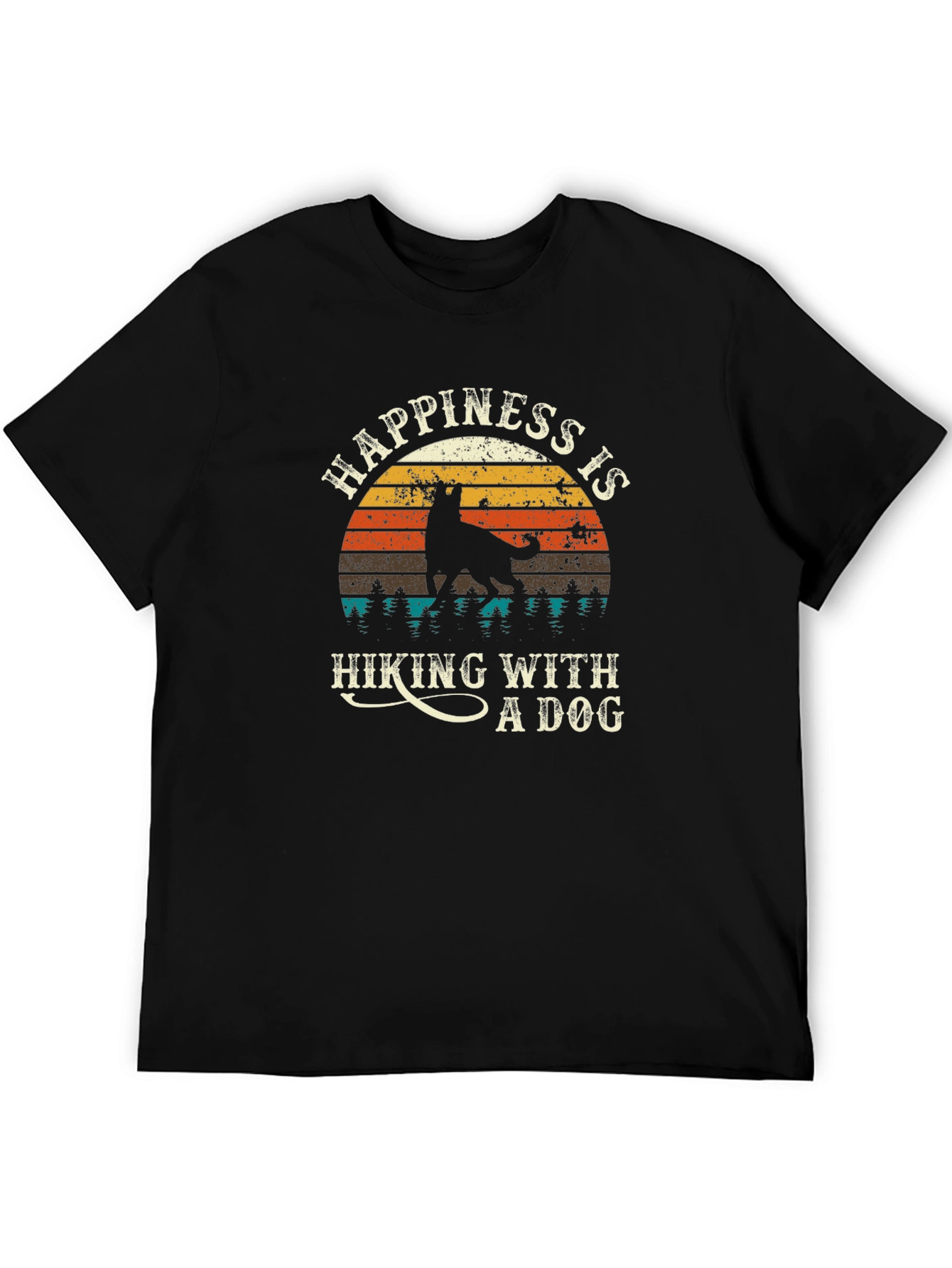Happiness is Hiking With a Dog T-Shirt