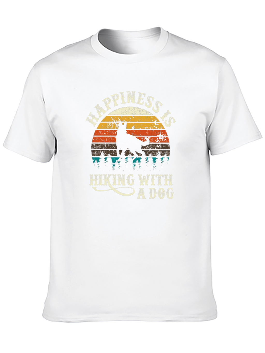Happiness is Hiking With a Dog T-Shirt