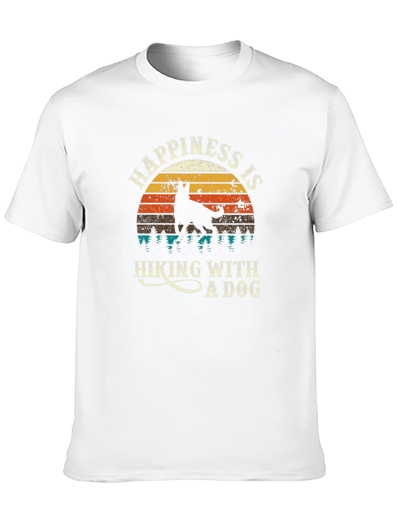 Happiness is Hiking With a Dog T-Shirt