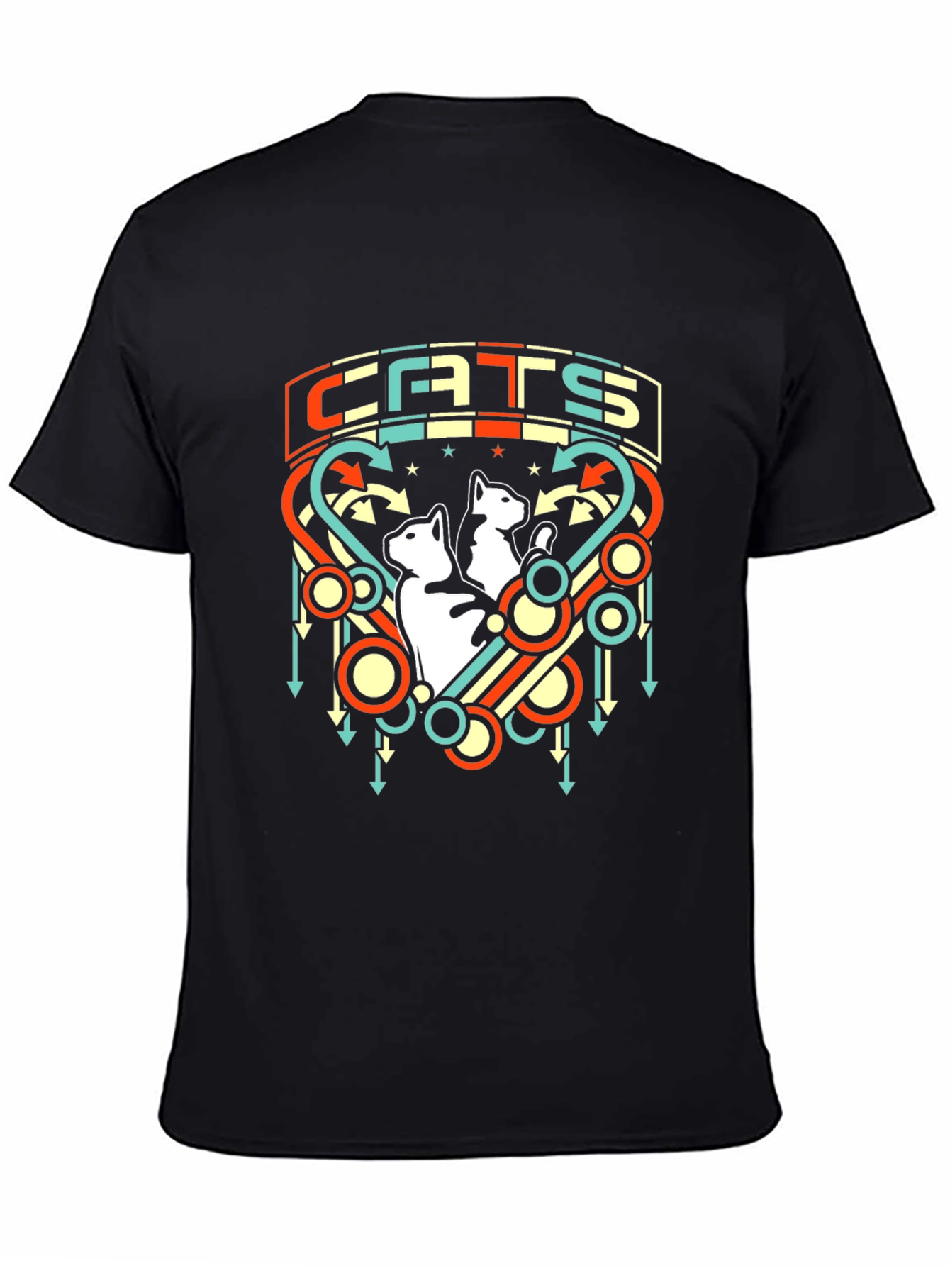Retro Cats Graphic T-Shirt - Unique Vintage Design
