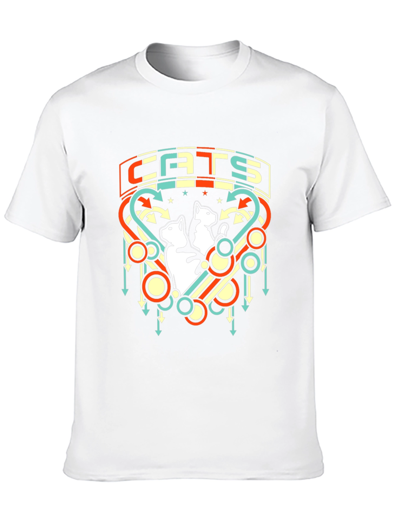 Retro Cats Graphic T-Shirt - Unique Vintage Design