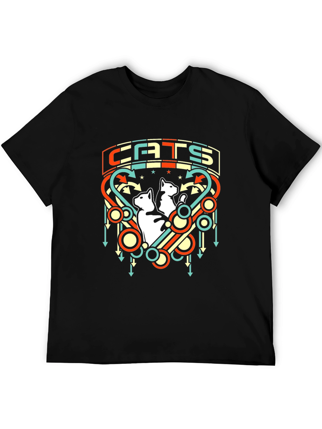 Retro Cats Graphic T-Shirt - Unique Vintage Design