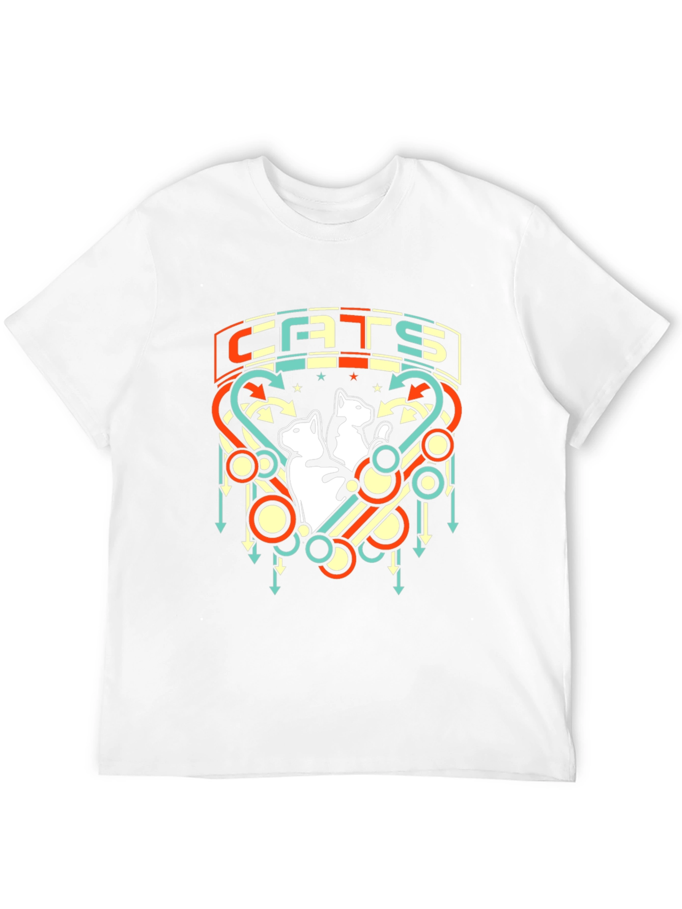 Retro Cats Graphic T-Shirt - Unique Vintage Design