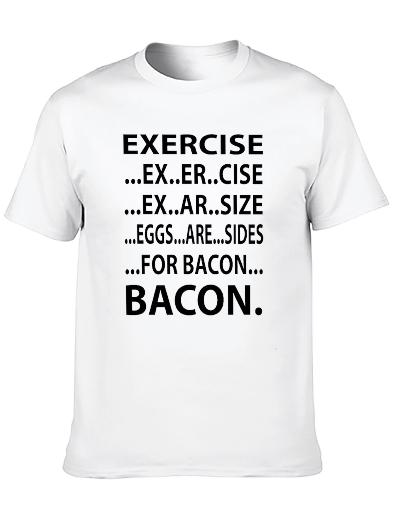 Bacon Exercise Funny Graphic T-Shirt