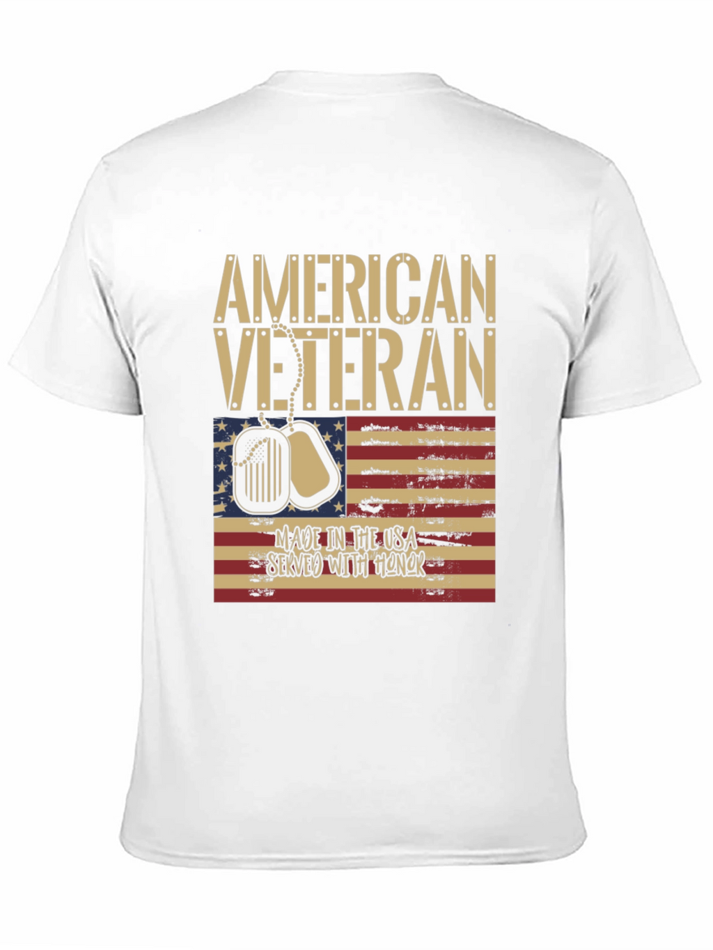American Veteran T-Shirt - USA Flag Design