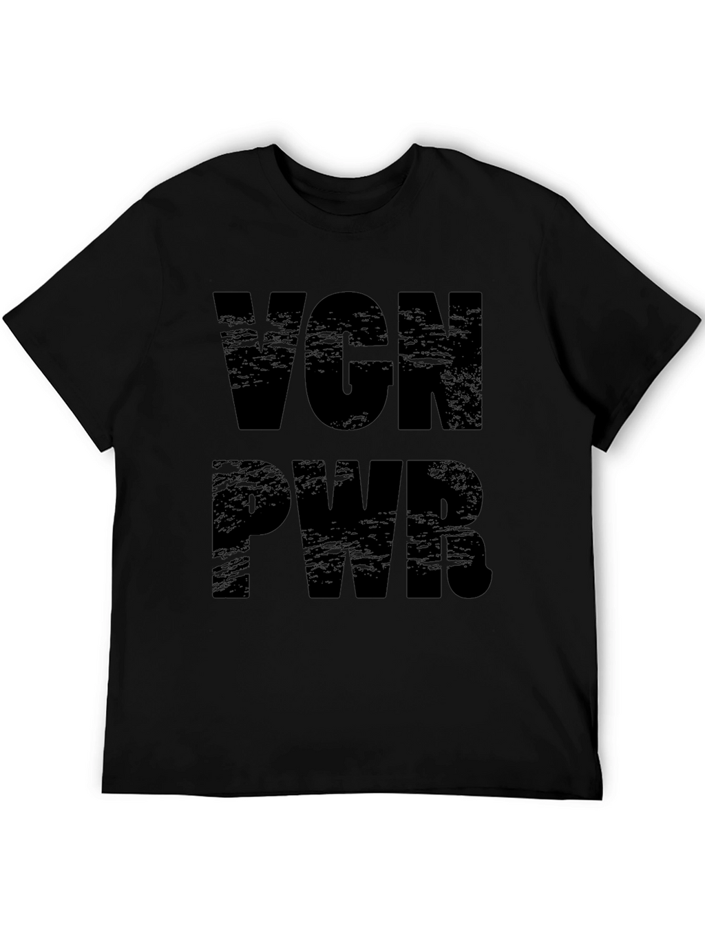 Vegan Power T-Shirt - Black VGN PWR Tee