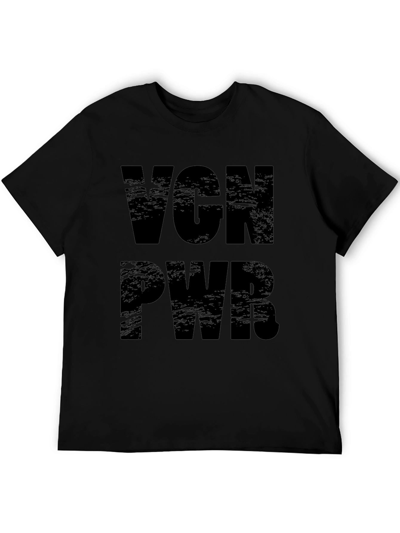 Vegan Power T-Shirt - Black VGN PWR Tee