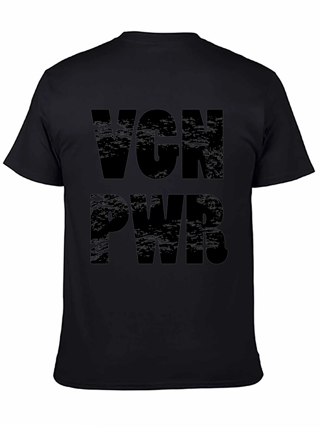 Vegan Power T-Shirt - Black VGN PWR Tee