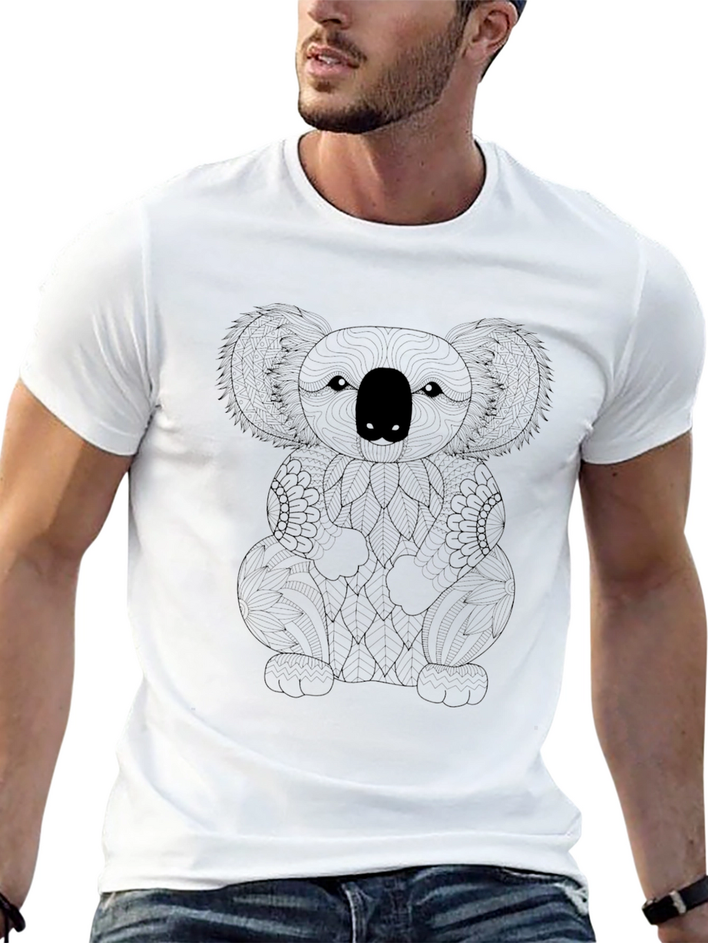 Koala Bear Graphic Print T-Shirt