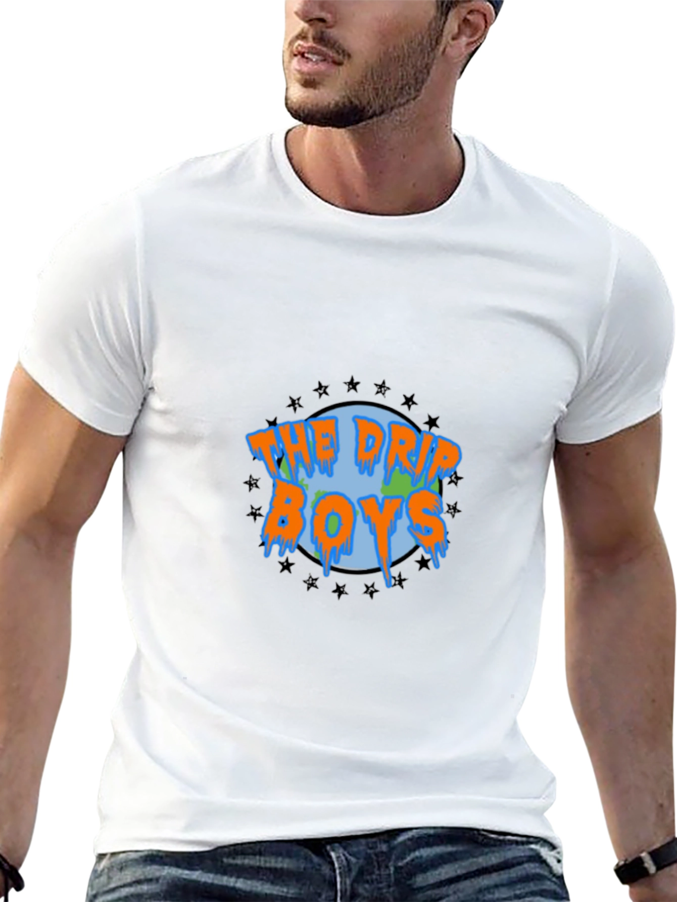 The Drip Boys Graphic Tee - Black Cotton T-Shirt