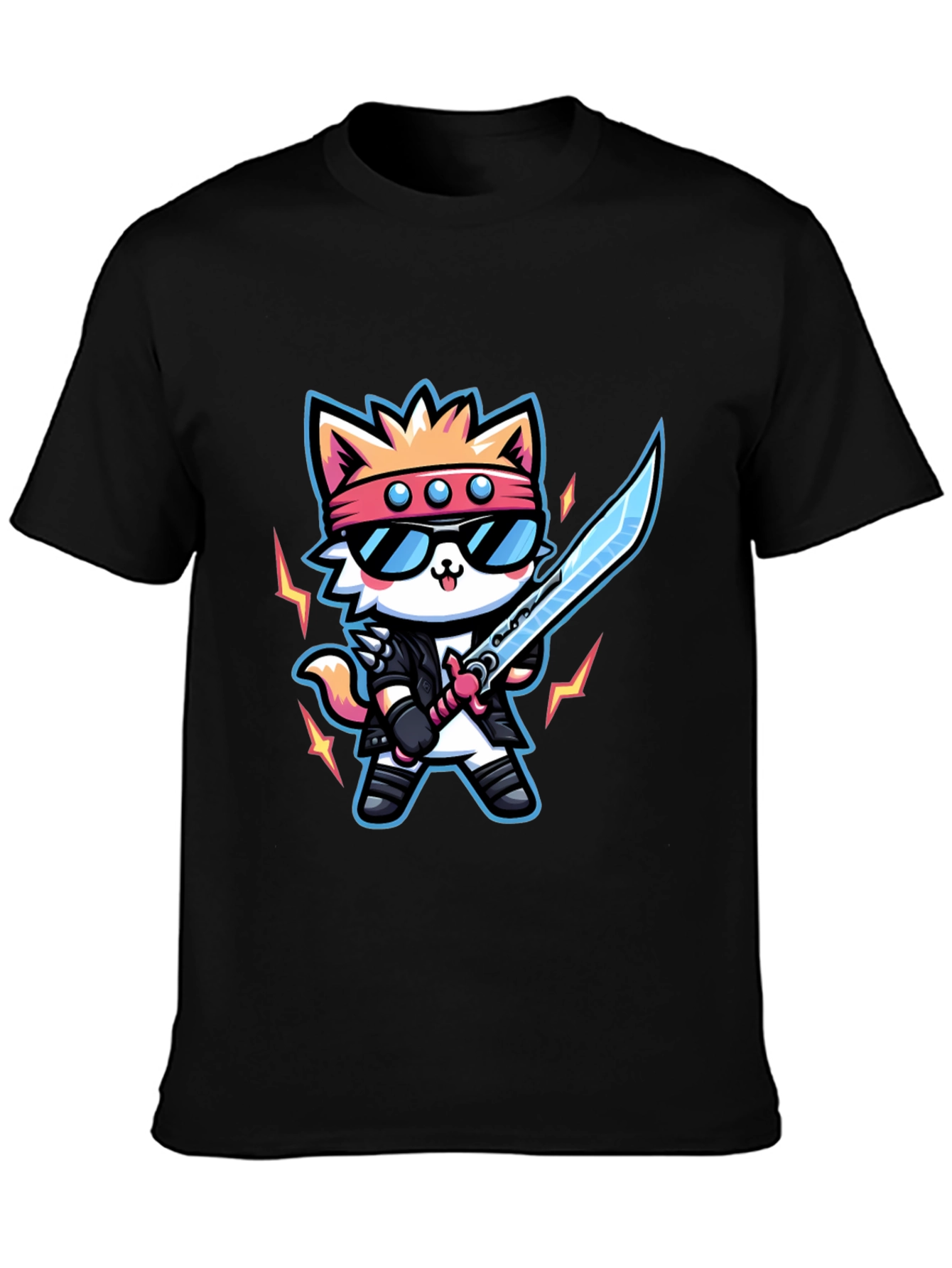 Cool Cat Samurai Graphic Tee