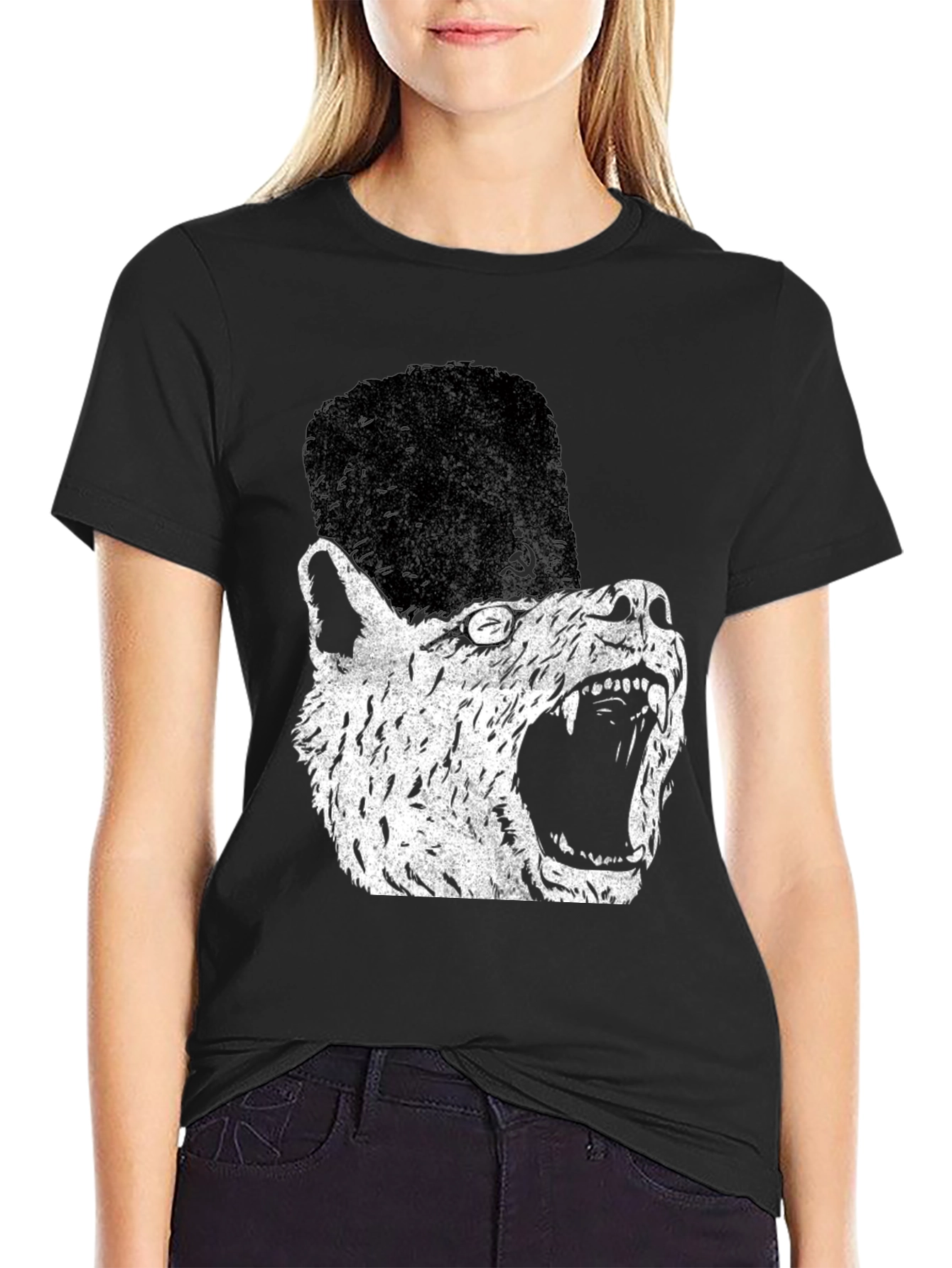 Soviet Wolf T-Shirt - Distressed Graphic Print