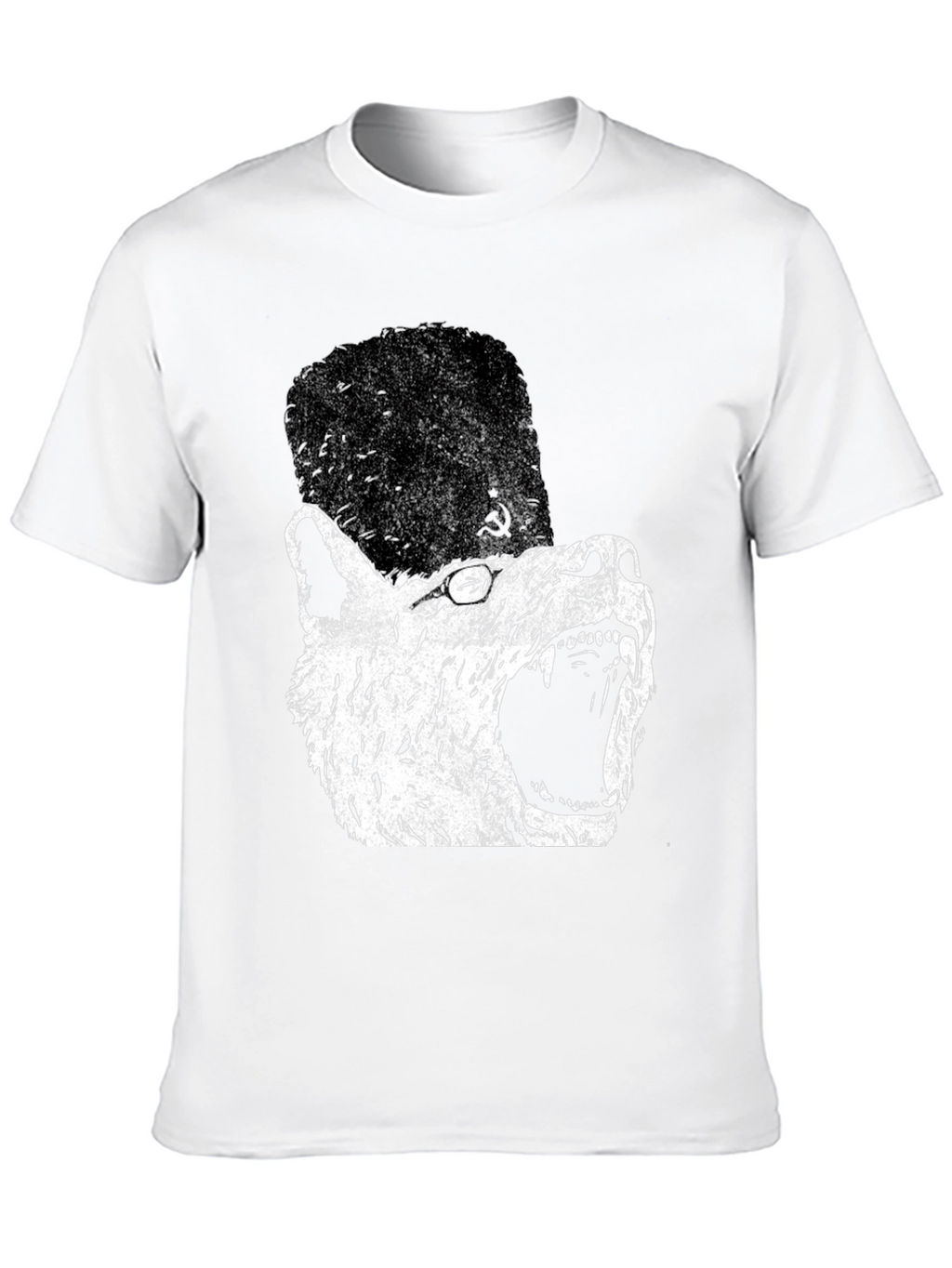 Soviet Wolf T-Shirt - Distressed Graphic Print