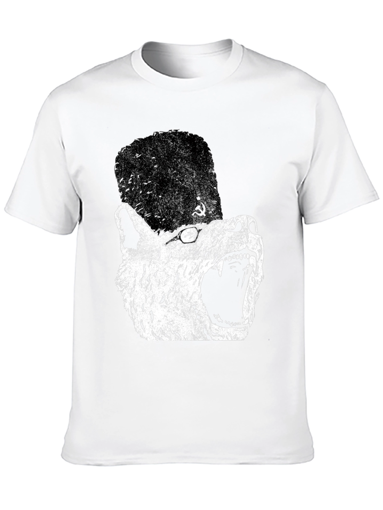 Soviet Wolf T-Shirt - Distressed Graphic Print