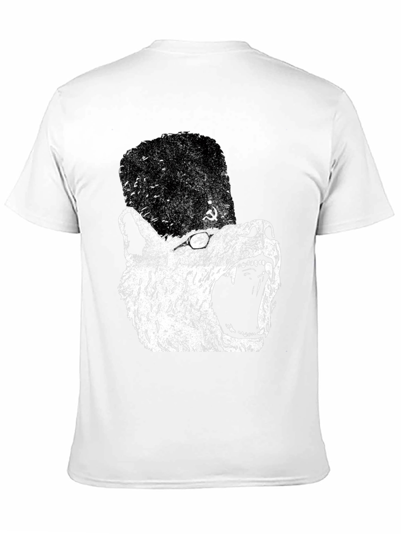 Soviet Wolf T-Shirt - Distressed Graphic Print
