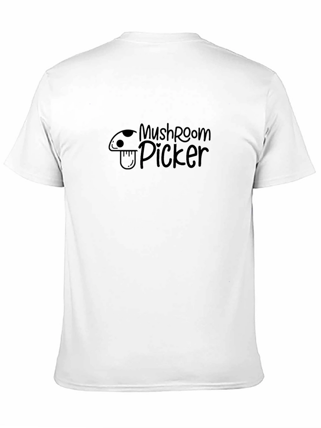 Mushroom Picker Graphic Tee - Black Cotton T-Shirt