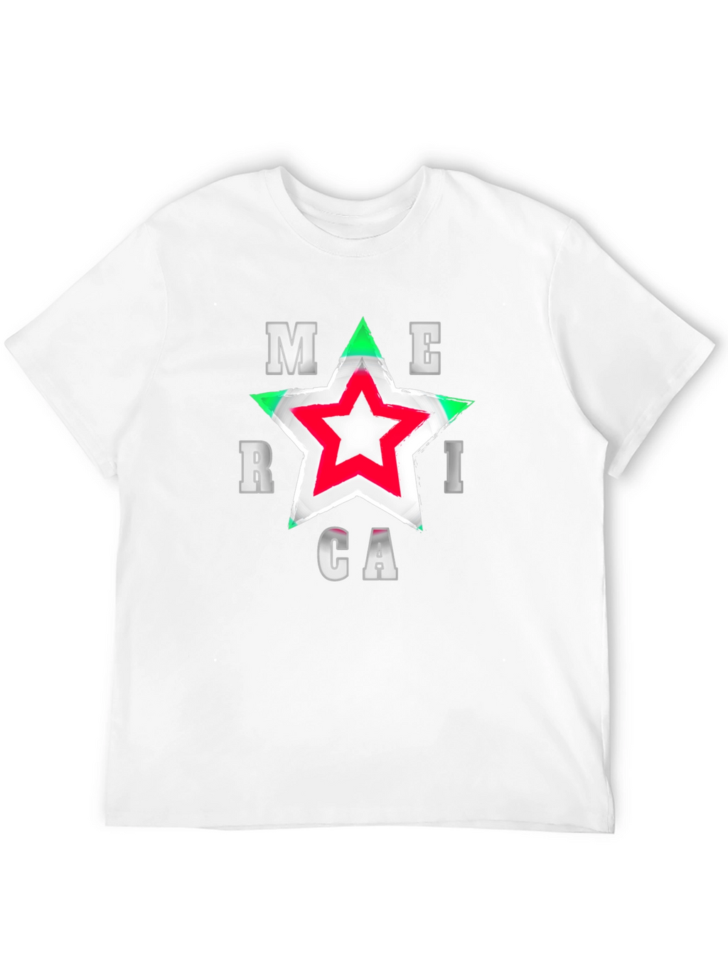 America Star Graphic T-Shirt - Patriotic Style