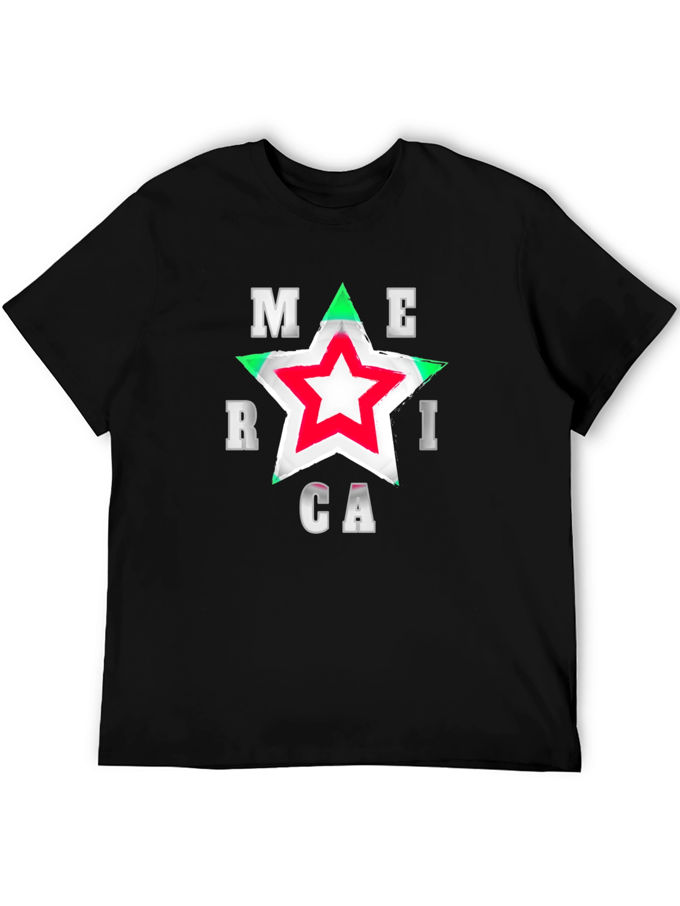 America Star Graphic T-Shirt - Patriotic Style