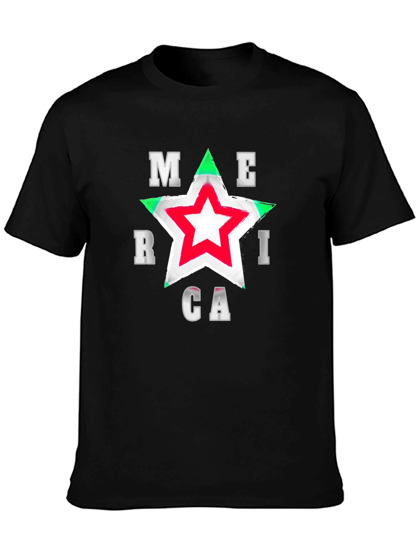 America Star Graphic T-Shirt - Patriotic Style