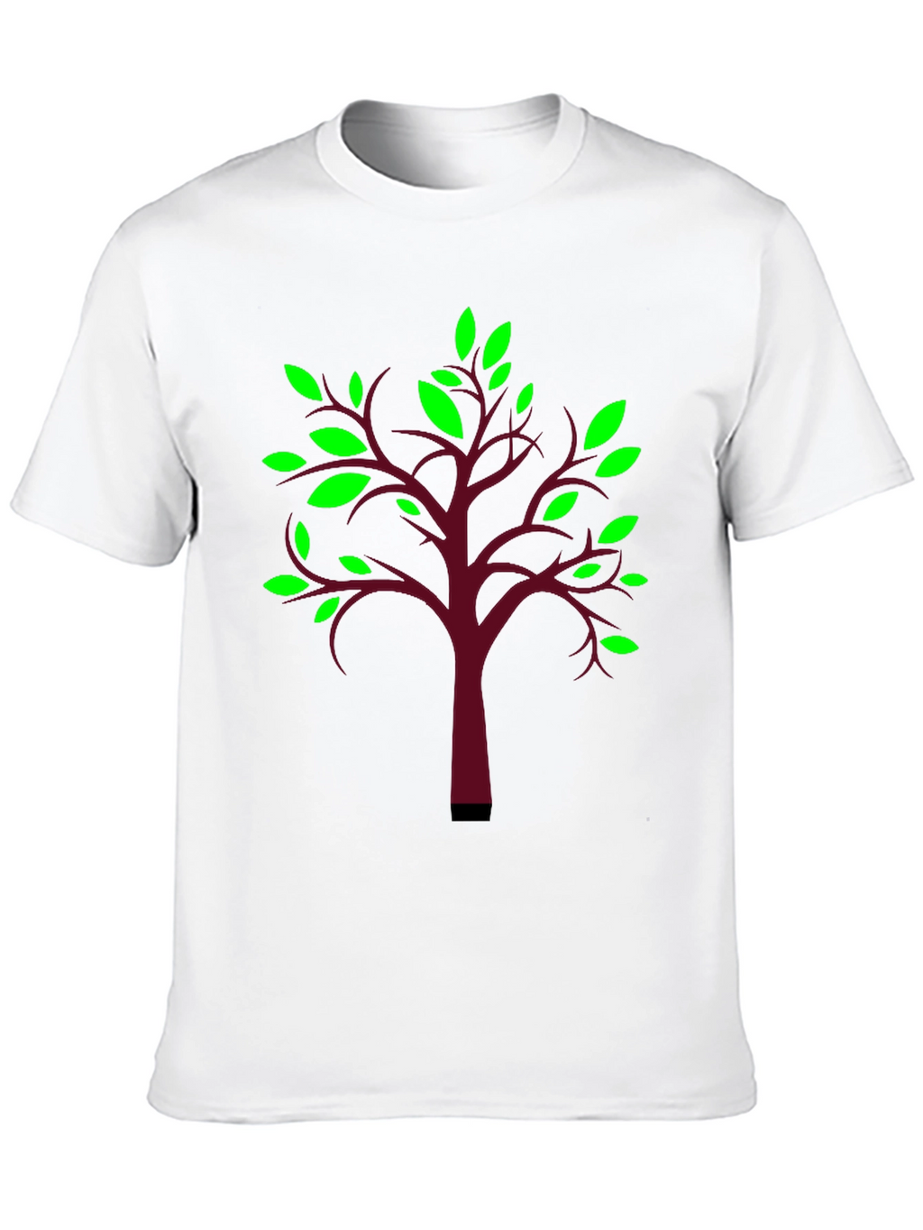 Nature Inspired Black T-Shirt with Tree Design
