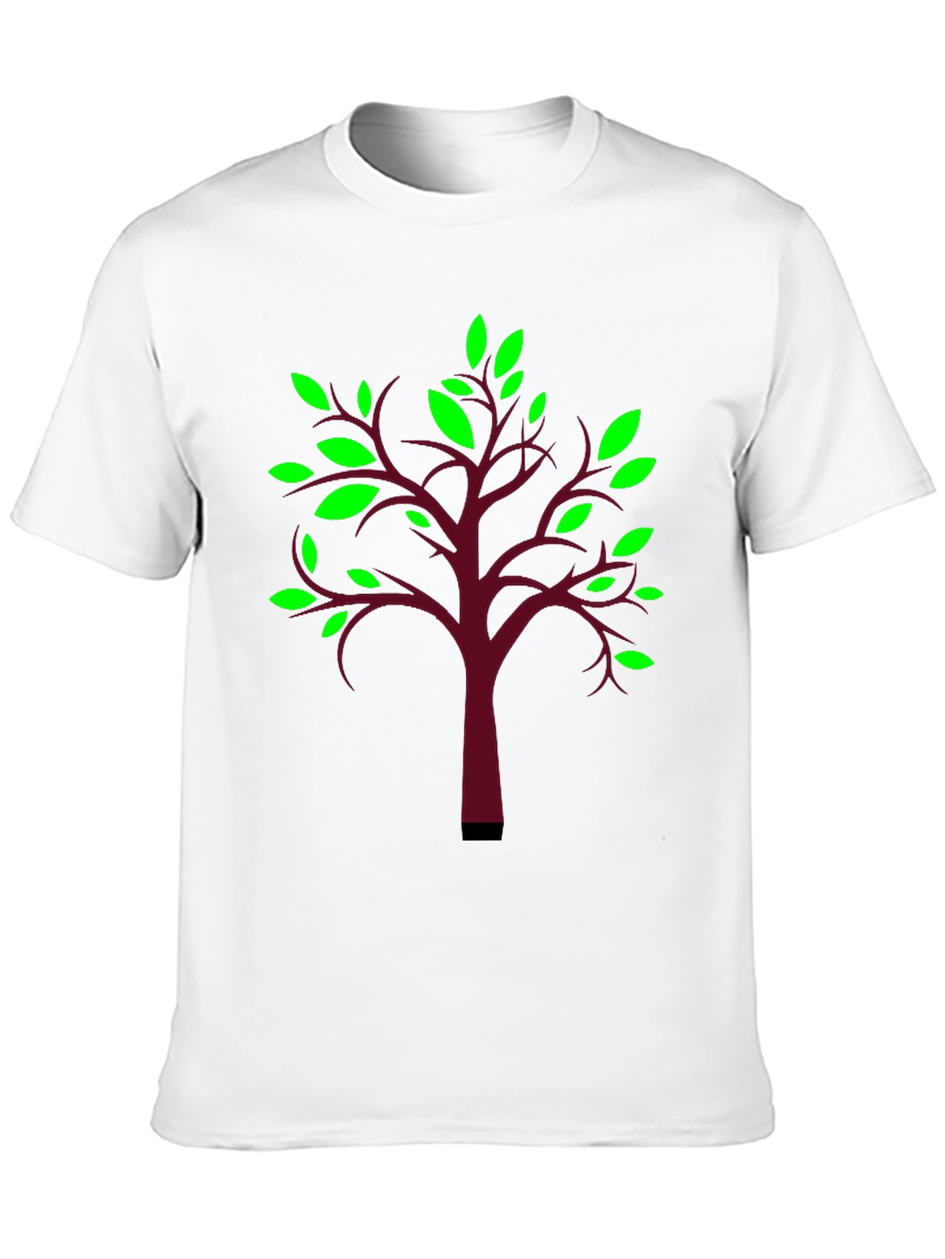 Nature Inspired Black T-Shirt with Tree Design