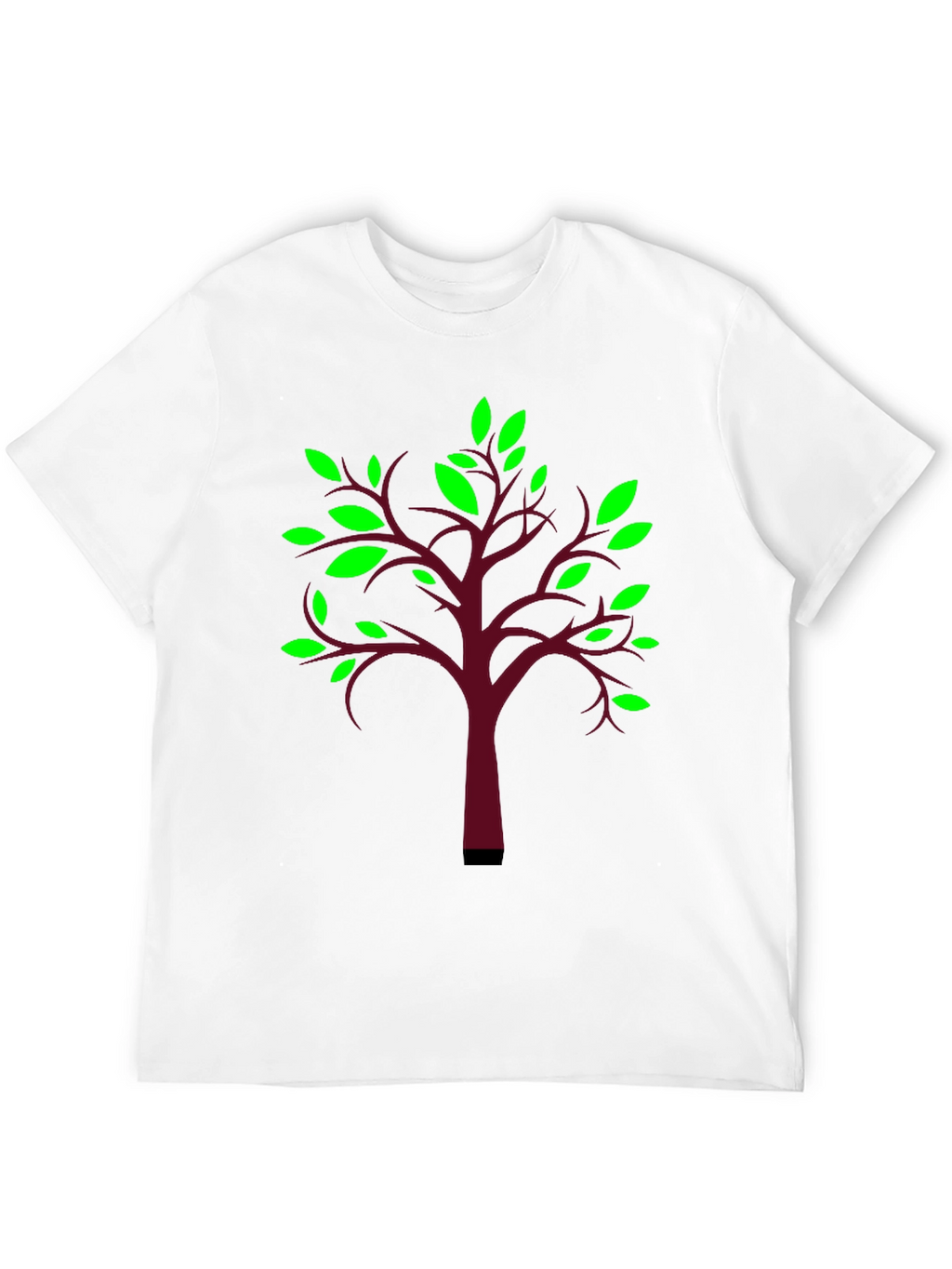 Nature Inspired Black T-Shirt with Tree Design