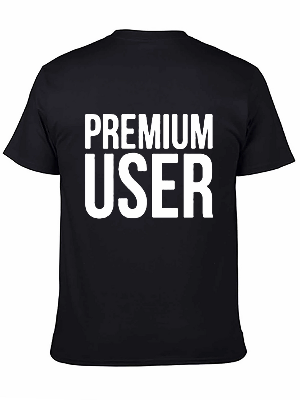 Premium User Graphic Tee - Black Cotton Shirt