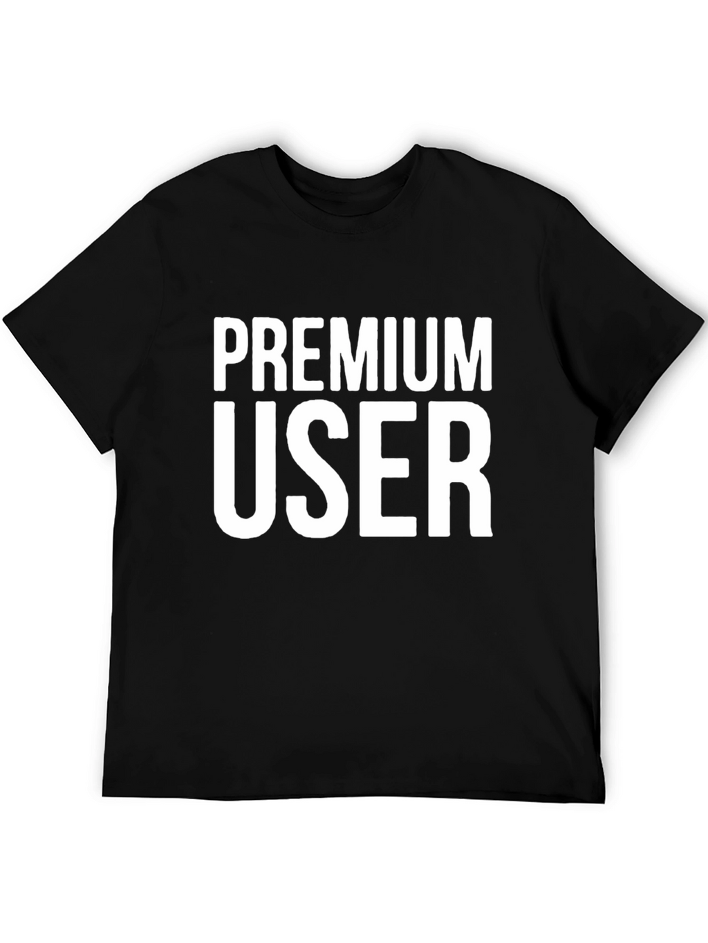 Premium User Graphic Tee - Black Cotton Shirt