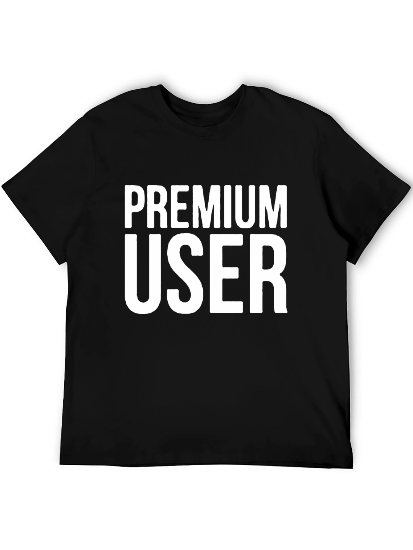 Premium User Graphic Tee - Black Cotton Shirt