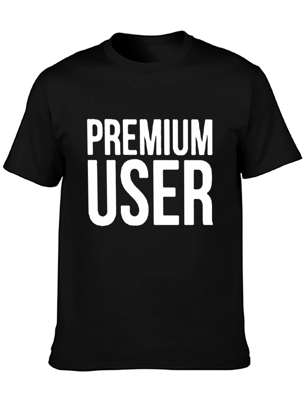 Premium User Graphic Tee - Black Cotton Shirt