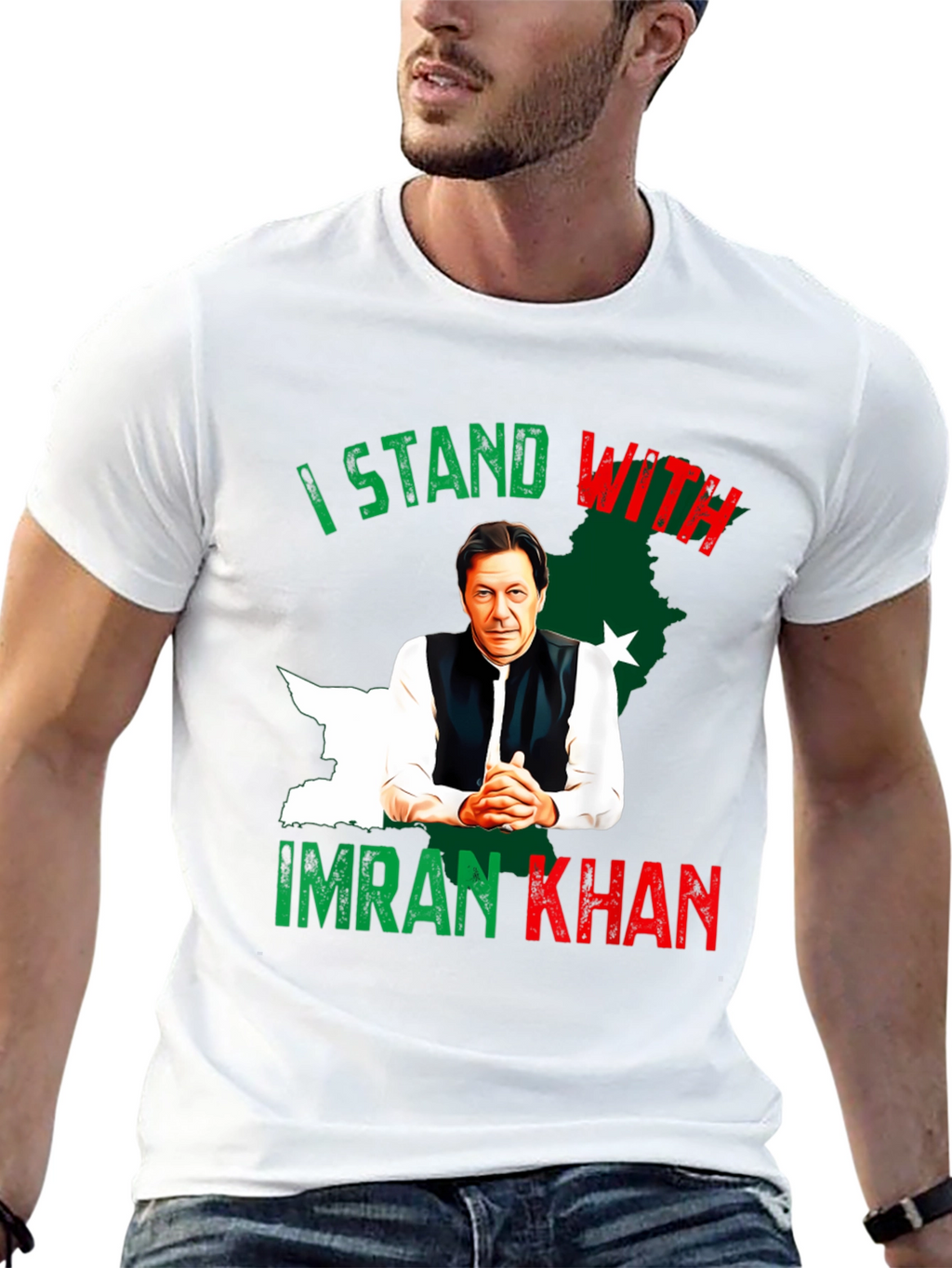 I Stand With Imran Khan Graphic T-Shirt