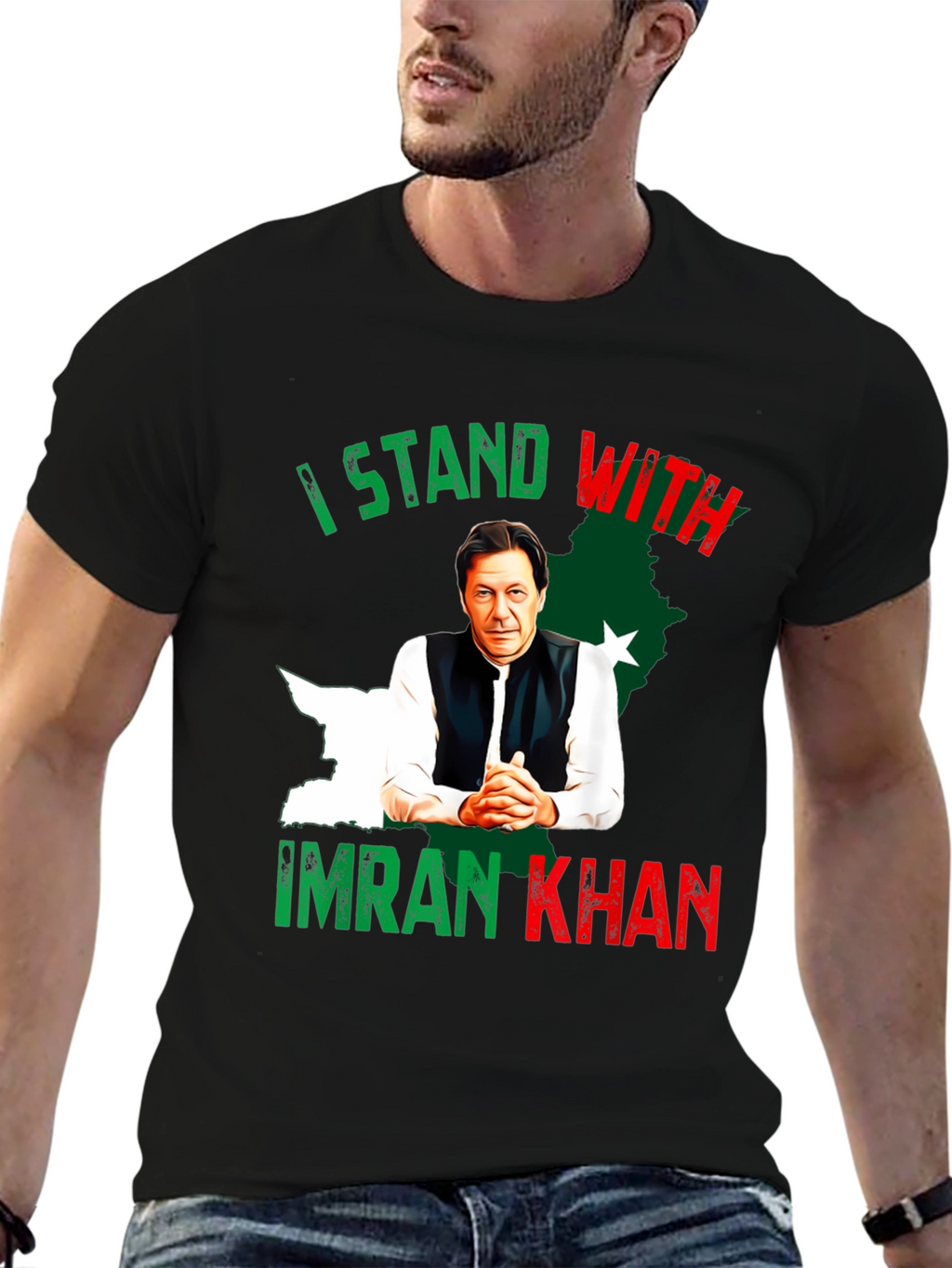I Stand With Imran Khan Graphic T-Shirt