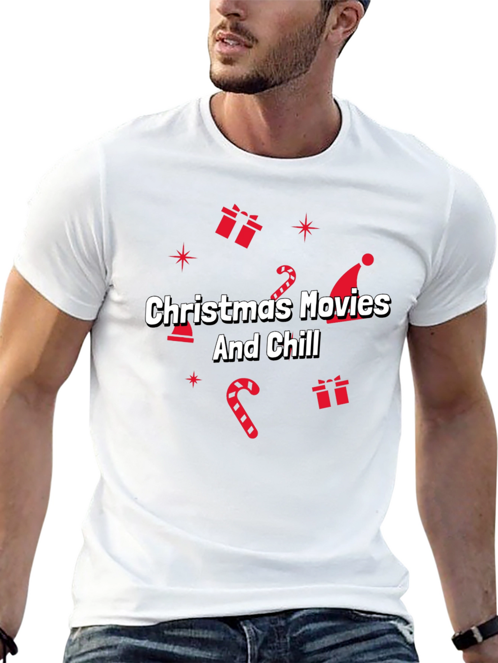 Christmas Movies & Chill Black Holiday T-Shirt